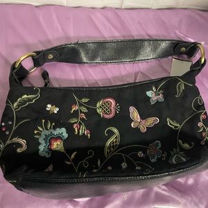 Bueno velvet soft purse with butterflies